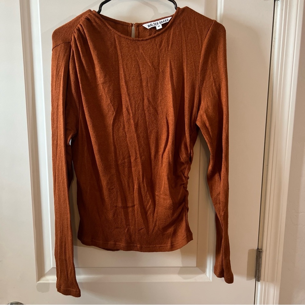 Walter Baker Gavie Solid Ruched Top - image 2